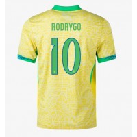 Camiseta Brasil Rodrygo Goes #10 Primera Equipación Copa America 2024 manga corta